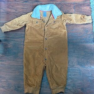 Carter’s Baby Corduroy Jumpsuit Onsie Fleece-lined Sherpa collar
